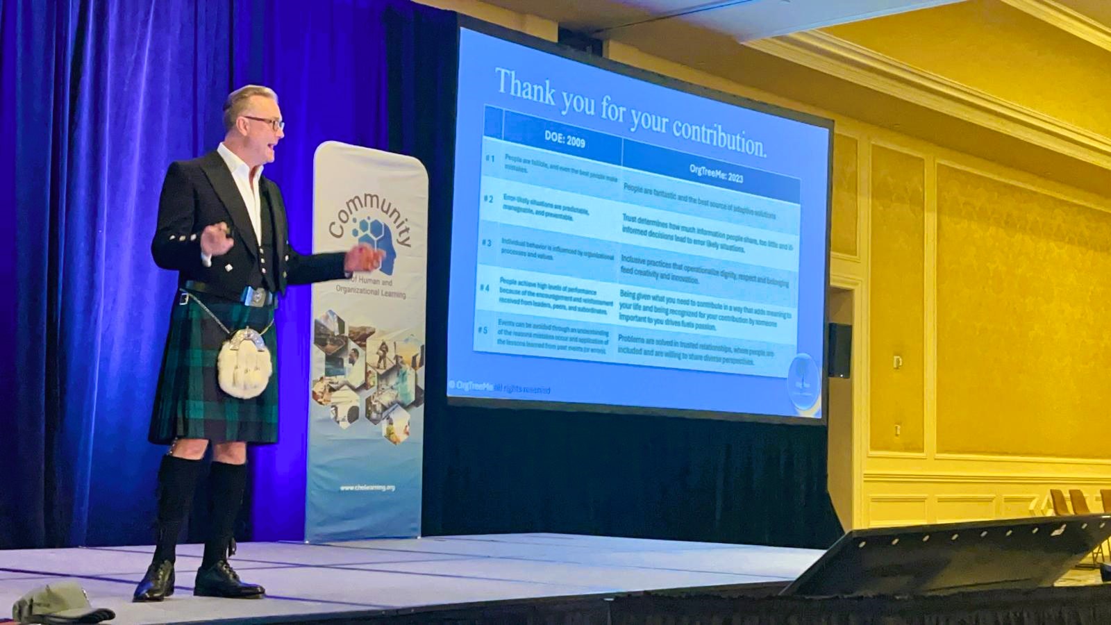 Andy Barker speaking at a conference